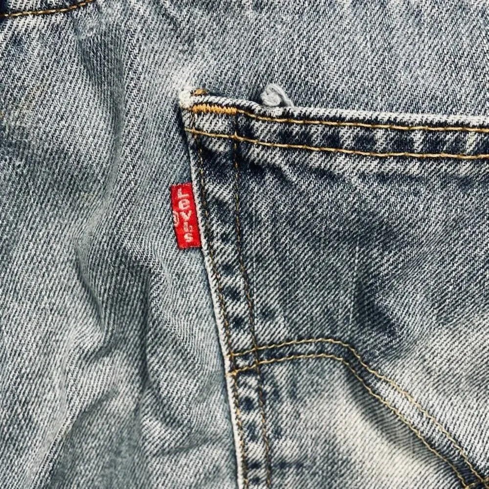 Vintage Y2K Levis 505 Jeans 36x35 Medium Wash Straight Fit Dad Skater